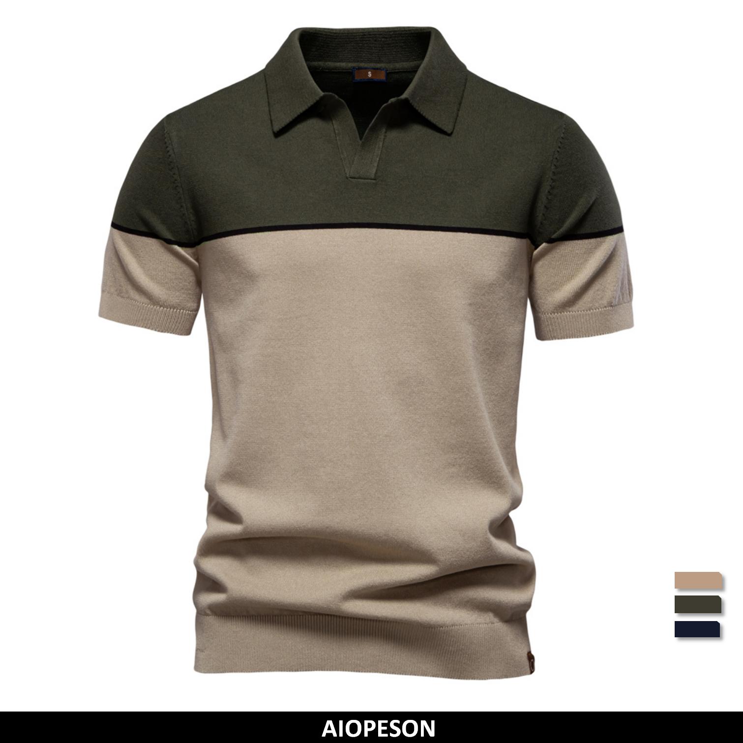 Polo Shirt Pique - 2026 New Men's Athletic V-Neck Color