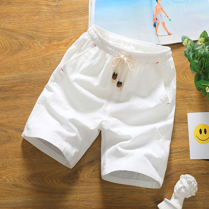 Brand men's summer fashion sol - Short Linen Drawstring 评论和价格