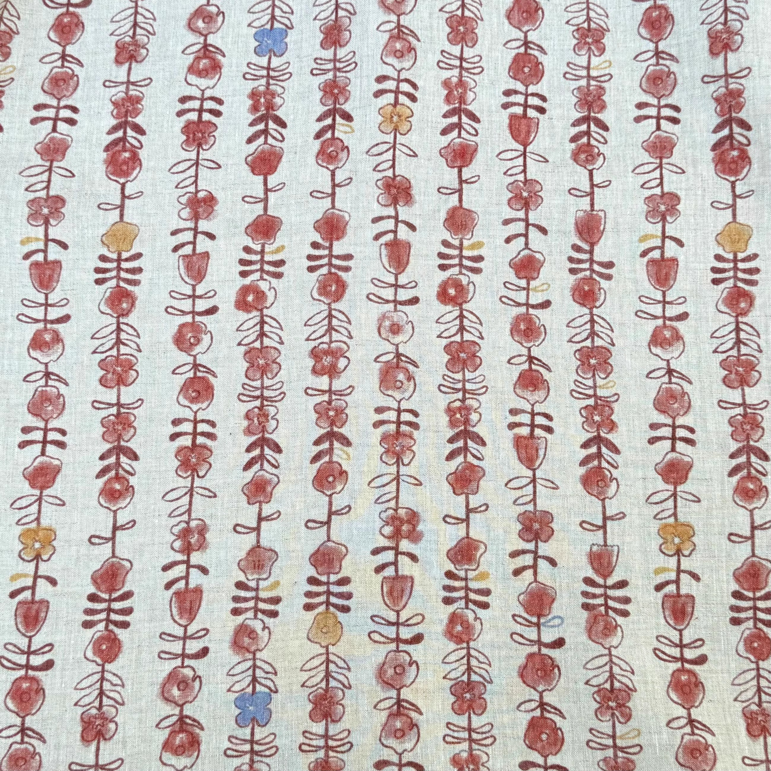1yard Unique flowers print fab - Linen Shirt Breathable 评论和价格