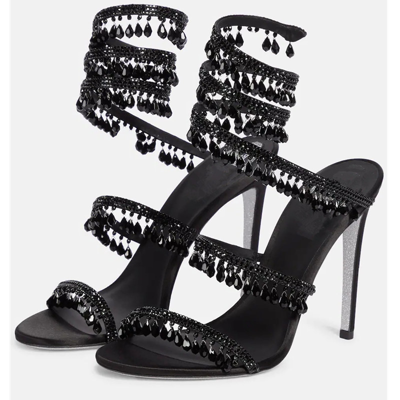 Sexy Green Crystal Fringe Stil - Casual Sandal Leather 评论和价格