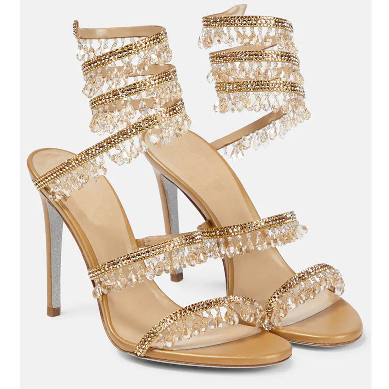 Sexy Green Crystal Fringe Stil - Casual Sandal Leather 评论和价格