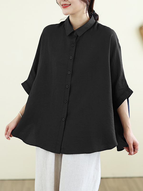 Loose Fit Cotton Linen Batwing - Linen Shirt Breathable 评论和价格