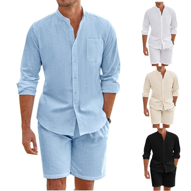 Simple Casual Men's Cotton Lin - Linen Shirt Breathable 评论和价格