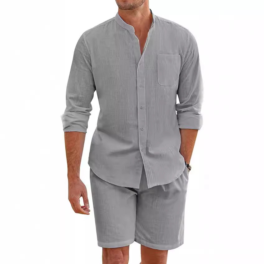 Simple Casual Men's Cotton Lin - Linen Shirt Breathable 评论和价格