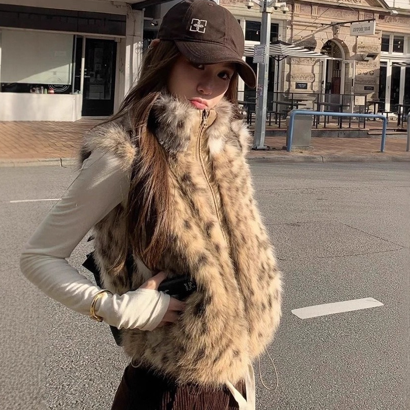 Women Faux Fur Vest Coats Shor - Short Linen Drawstring 评论和价格