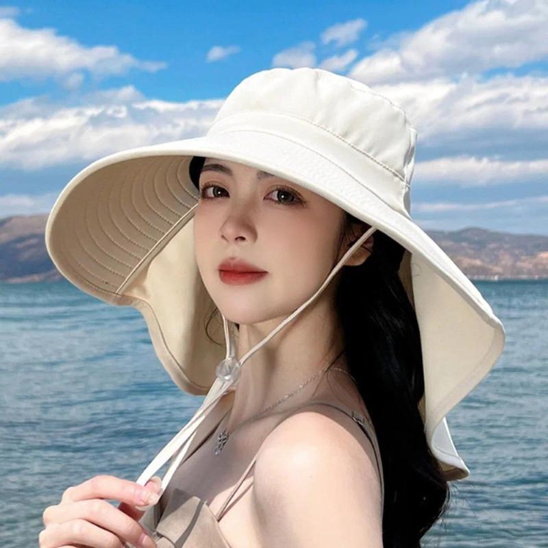 Outdoor UV Anti Neck Protectio - Bucket Hat Straw 评论和价格