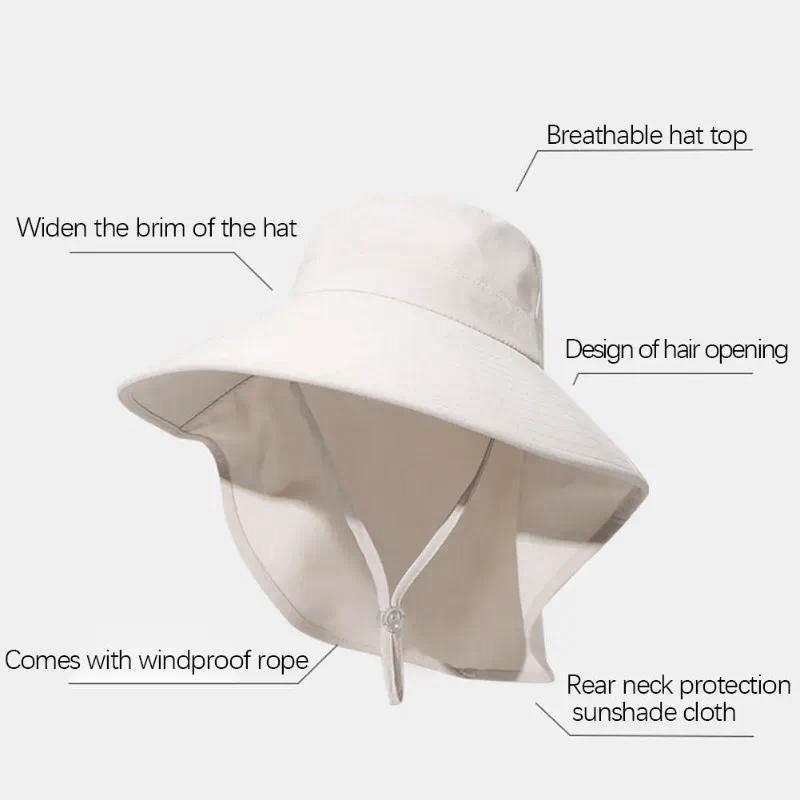 Outdoor UV Anti Neck Protectio - Bucket Hat Straw 评论和价格