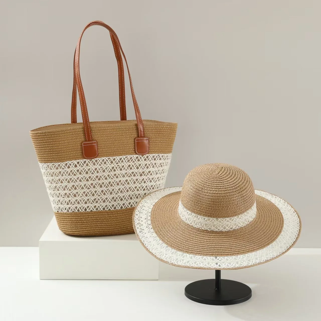 Large Capacity Straw Woven Bag - Bucket Hat Straw 评论和价格