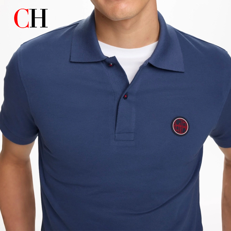 CH Red Accent Circular Rubber  - Polo Shirt Pique 评论和价格