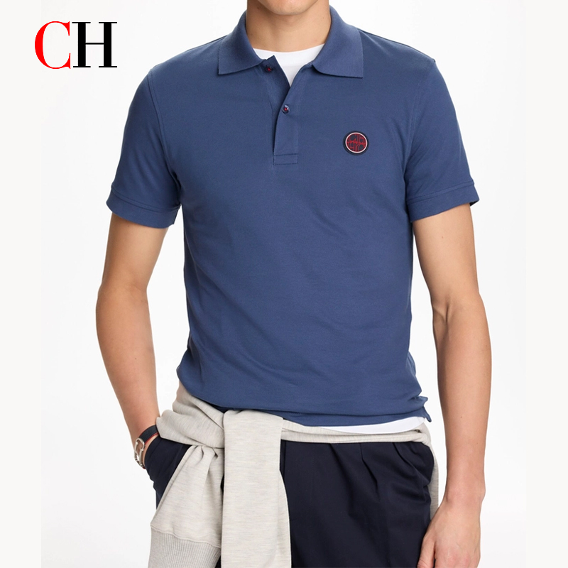 CH Red Accent Circular Rubber  - Polo Shirt Pique 评论和价格