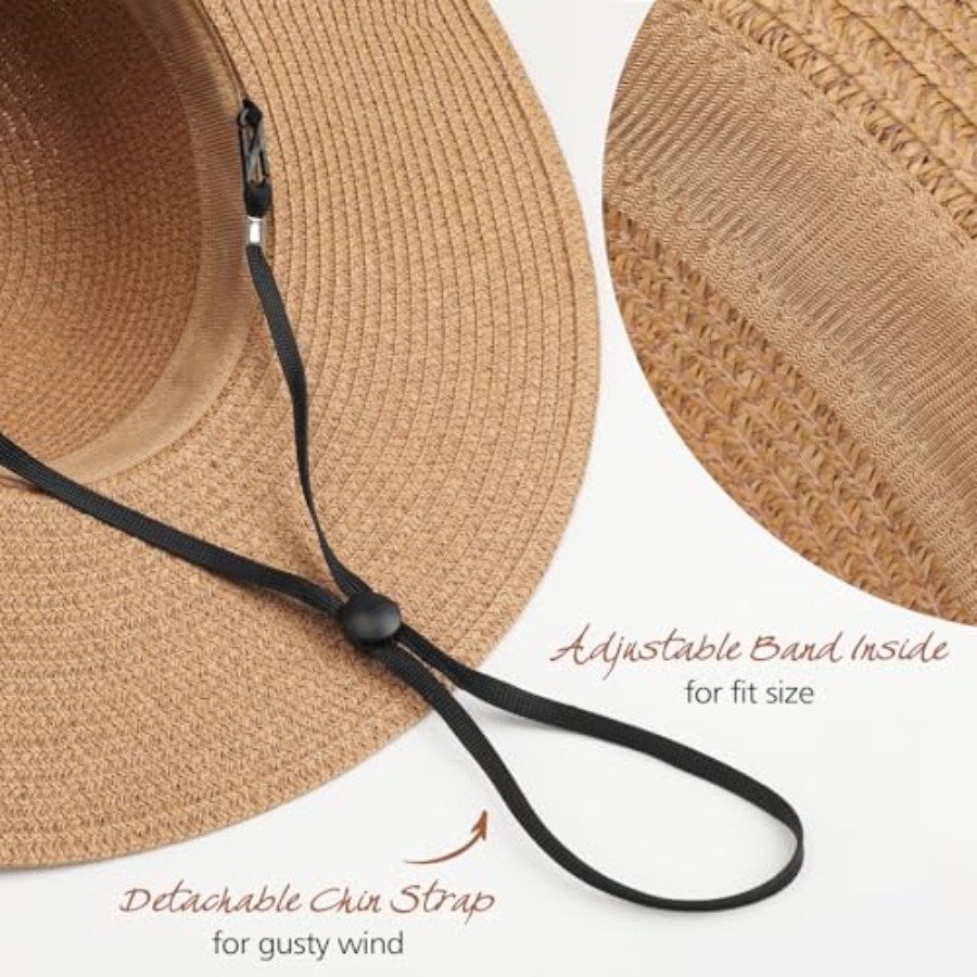 Trifabricy Beach Sun Straw Hat - Packable Hat Nylon 评论和价格
