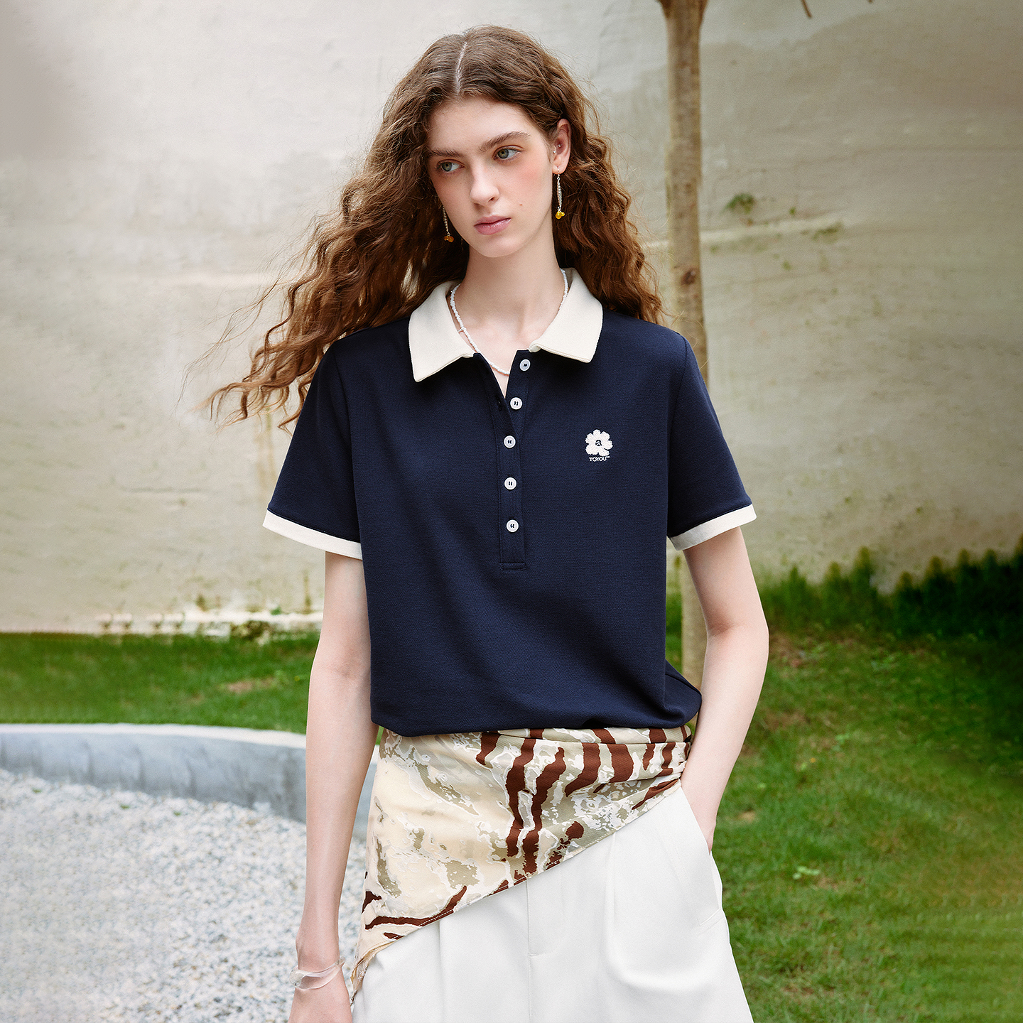 TOYOUTH Women T-shirts 2026 Su - Polo Shirt Pique 评论和价格