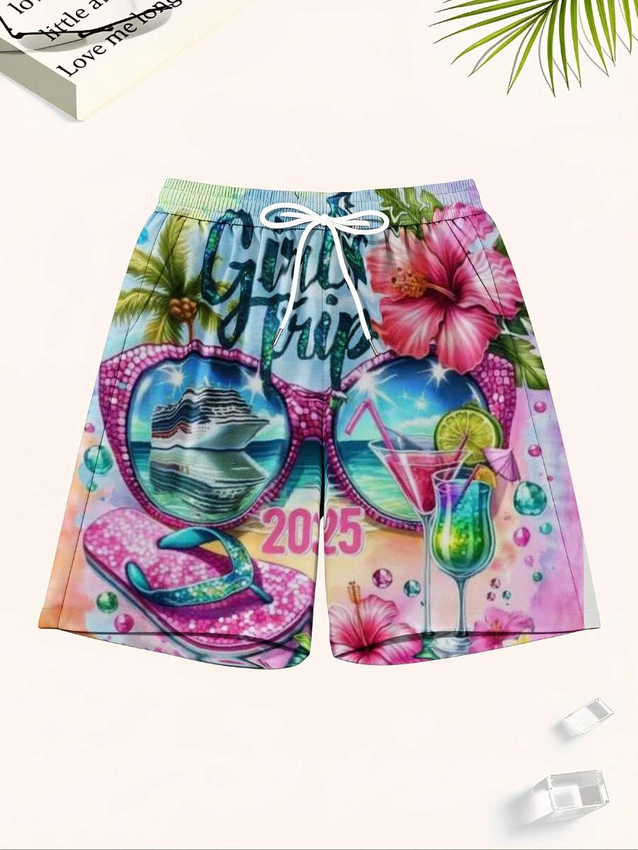 Mens Beach Swim Trunks 3D Prin - Swim Trunk Quick Dry 评论和价格