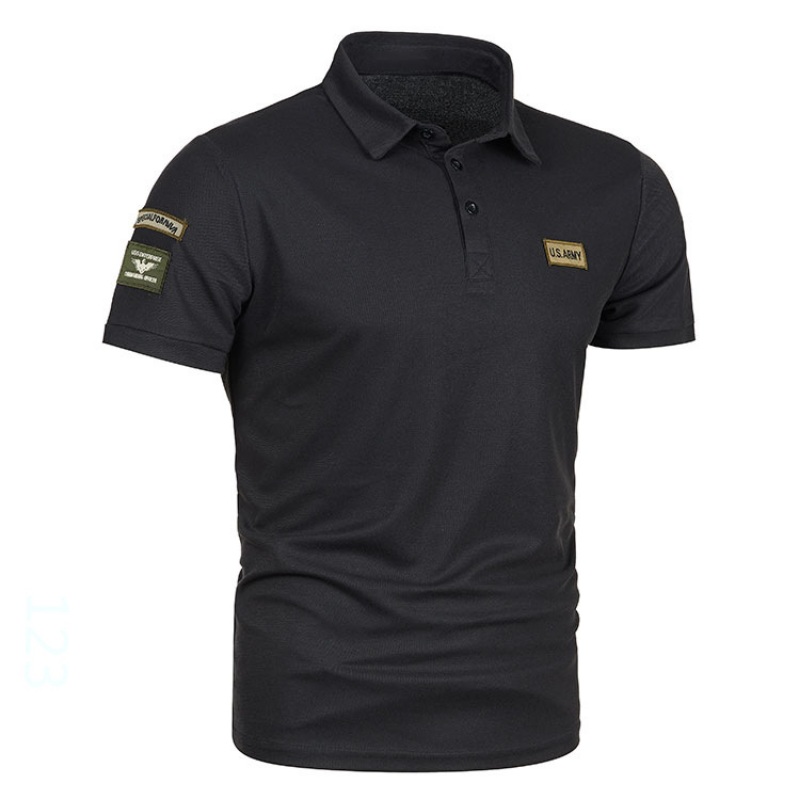 Korean Solid Color Men's Polo  - Polo Shirt Pique 评论和价格