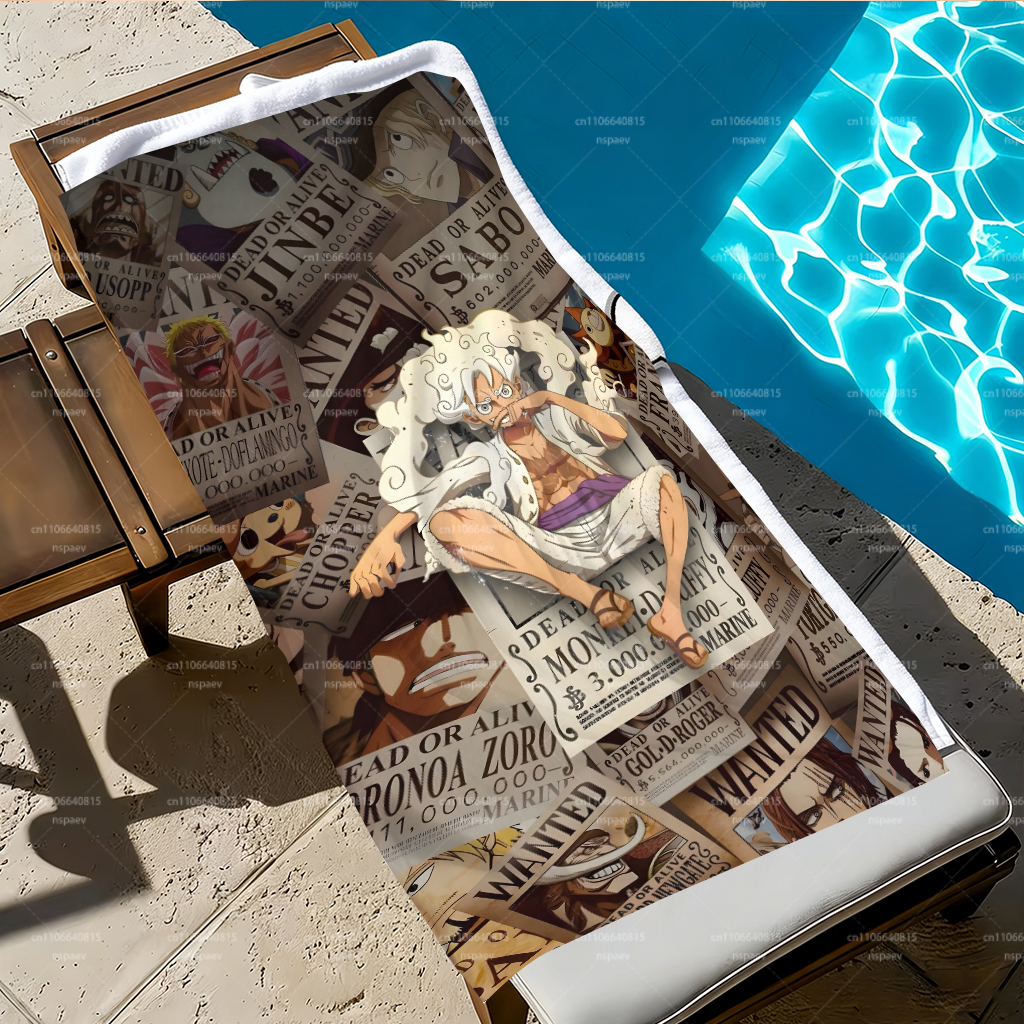 Retro Pirate Wanted Bounty Lar - Beach Towel Large 评论和价格