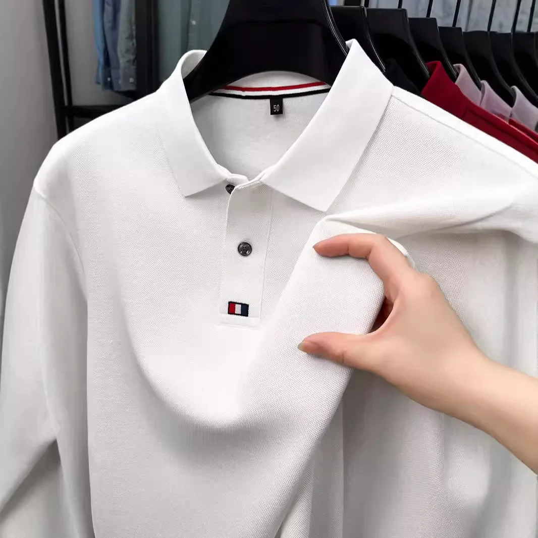 Collar T-shirt for men, long s - Polo Shirt Pique 评论和价格