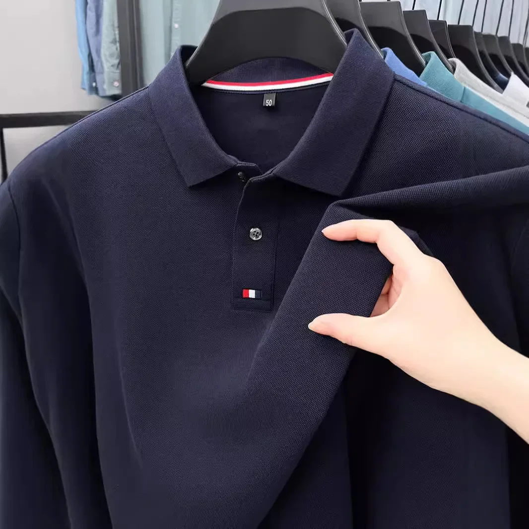Collar T-shirt for men, long s - Polo Shirt Pique 评论和价格