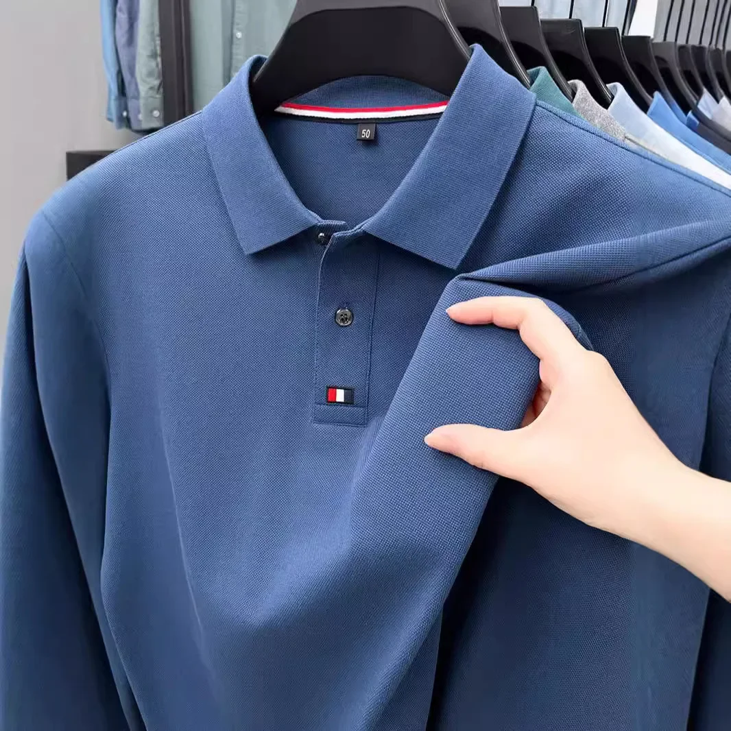 Collar T-shirt for men, long s - Polo Shirt Pique 评论和价格