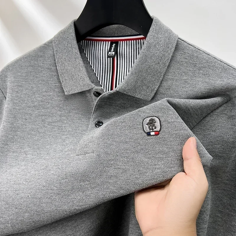 Cotton polo shirt men's long s - Polo Shirt Pique 评论和价格