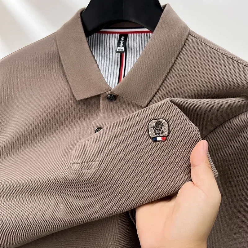 Cotton polo shirt men's long s - Polo Shirt Pique 评论和价格