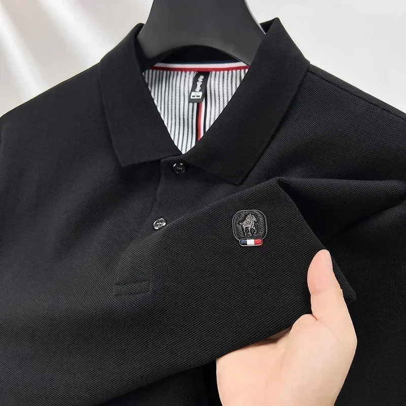 Cotton polo shirt men's long s - Polo Shirt Pique 评论和价格