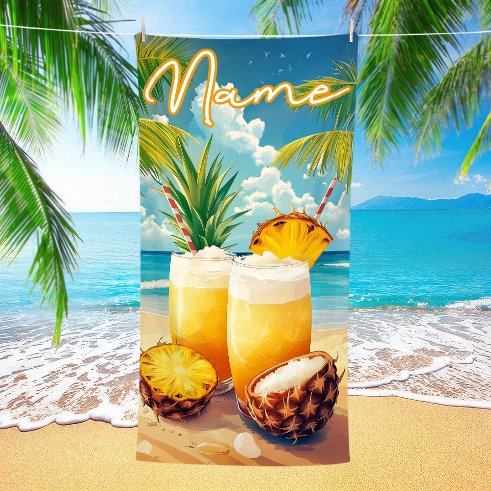 1pc Customized Name Beach Towe - Beach Towel Large 评论和价格
