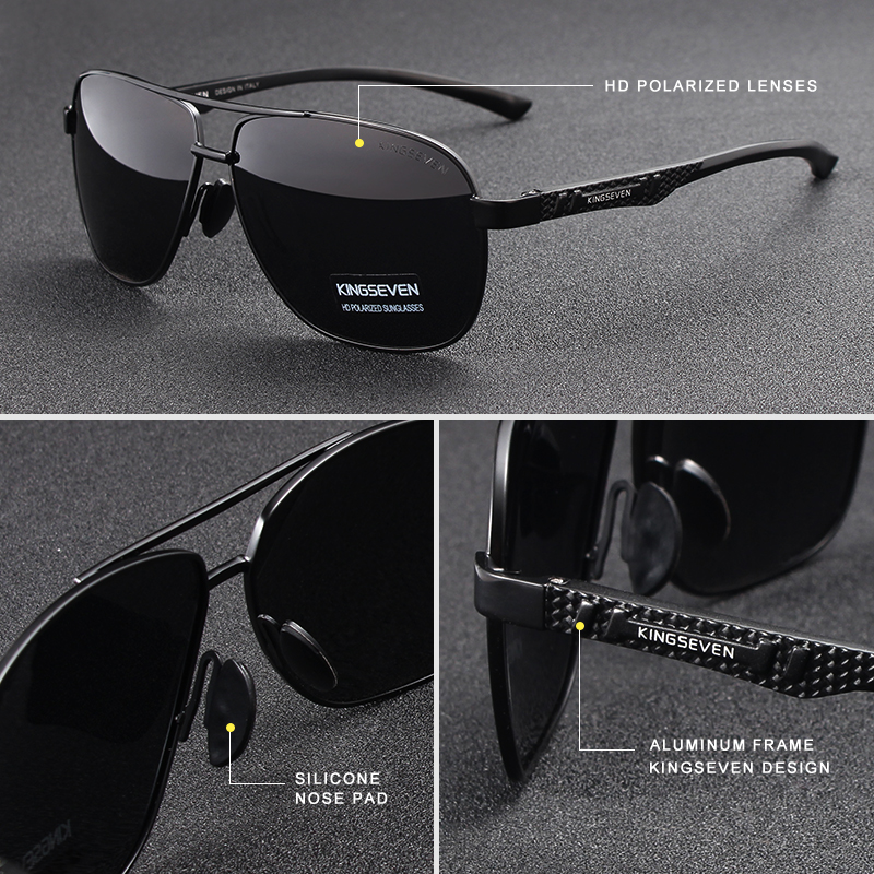 KINGSEVEN Brand Men Sunglasses - Sunglasses Aviator Polarized 评论和价格