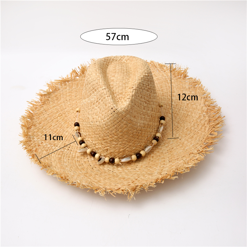 Summer solid color Handmade Ri - Bucket Hat Straw 评论和价格