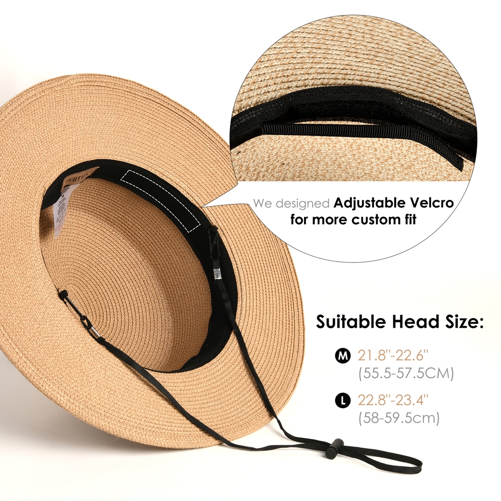 Unisex Flat Top Boater Sun Hat - Bucket Hat Straw 评论和价格