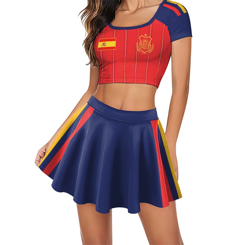 Adult Women's Spanish Football - Shirt Camp Collar 评论和价格