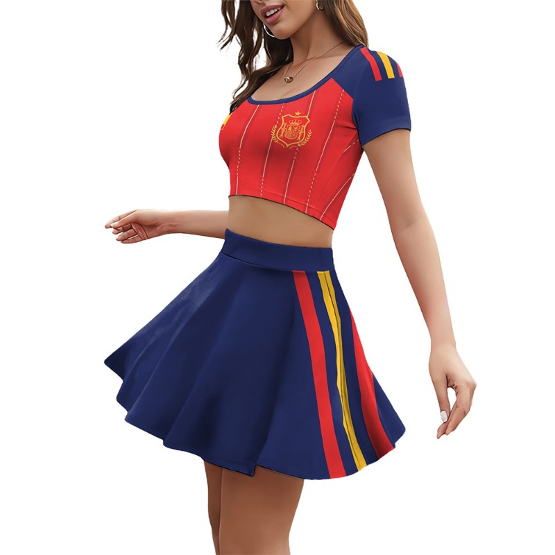 Adult Women's Spanish Football - Shirt Camp Collar 评论和价格