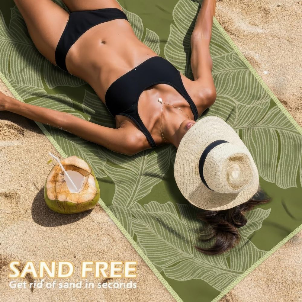 Large Quick-Dry Sand-Free Beac - Beach Towel Large 评论和价格