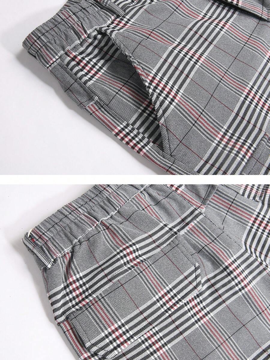 Mens Slim Fit Stretch Plaid Dr - Shorts Chino Slim 评论和价格
