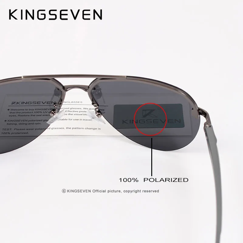 KINGSEVEN  Rimless Pilot Sungl - Sunglasses Aviator Polarized 评论和价格