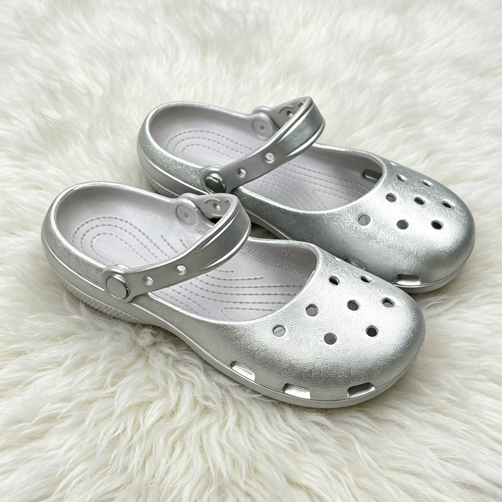 Summer New Silver Slip-on Clog - Espadrille Slip On 评论和价格