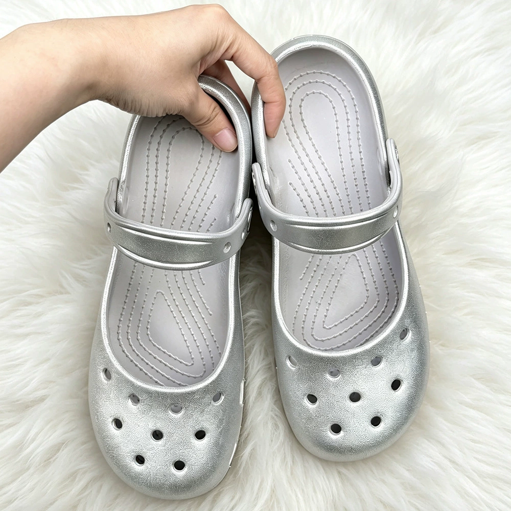 Summer New Silver Slip-on Clog - Espadrille Slip On 评论和价格