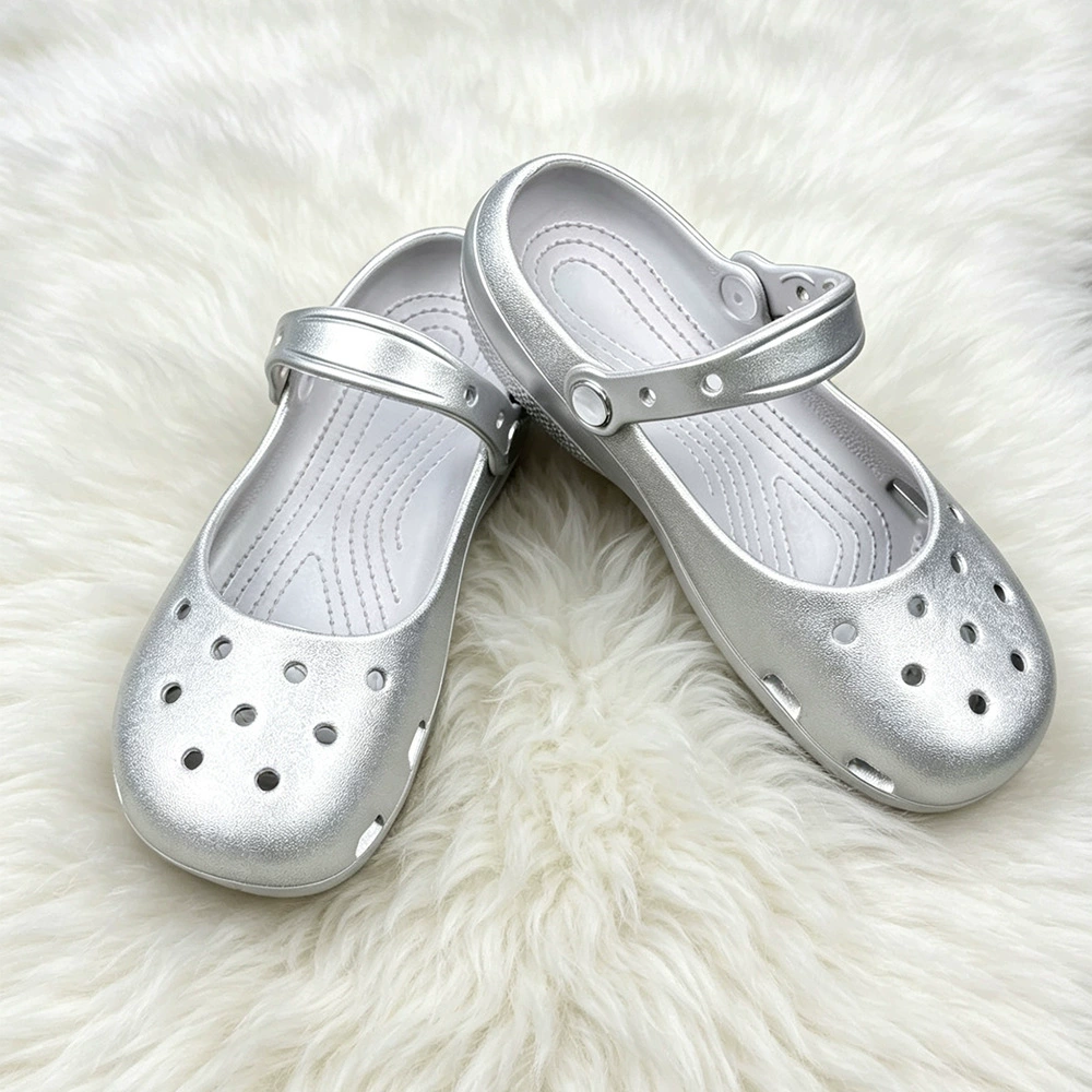 Summer New Silver Slip-on Clog - Espadrille Slip On 评论和价格