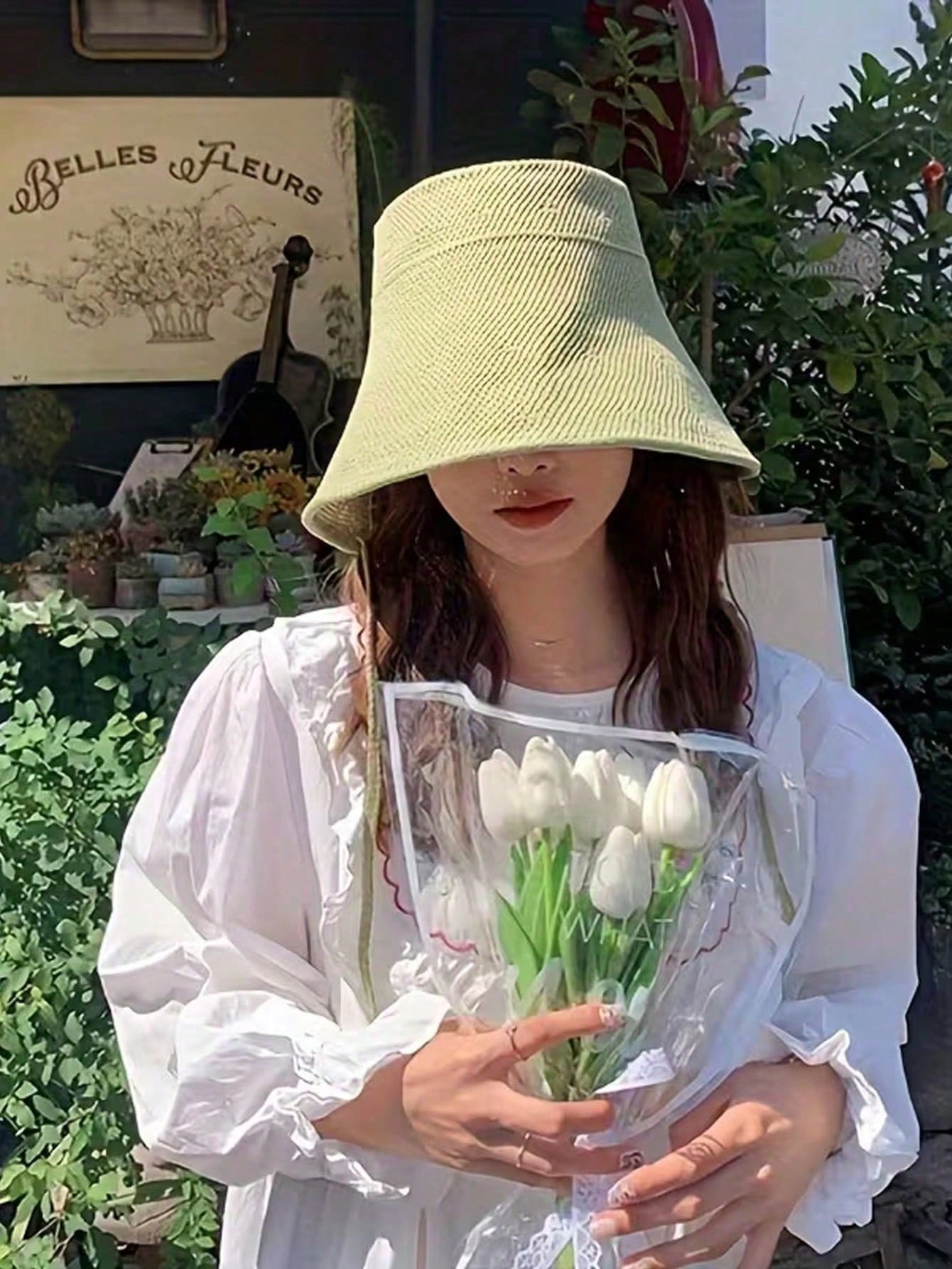 Straw Wide-Brim Sun Hat For Wo - Bucket Hat Straw 评论和价格