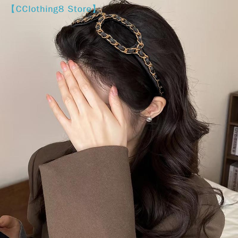 Vintage Chain Leather Headband - Sunglass Retainer Cord 评论和价格