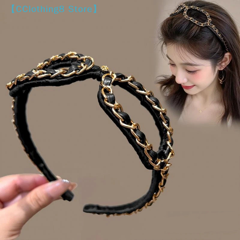 Vintage Chain Leather Headband - Sunglass Retainer Cord 评论和价格