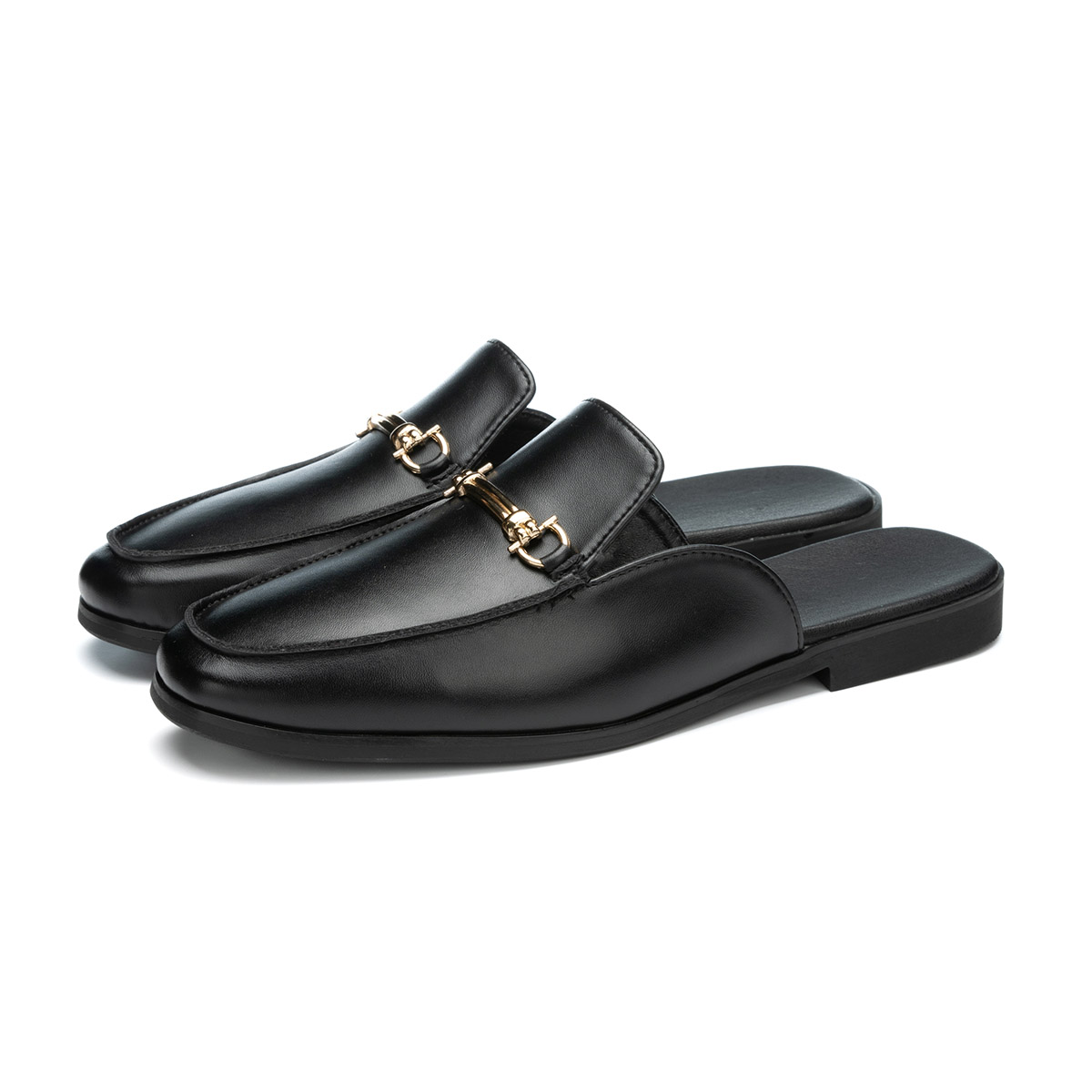 Fashion Men's Slip-on Half Sli - Flip Flop Leather Men 评论和价格