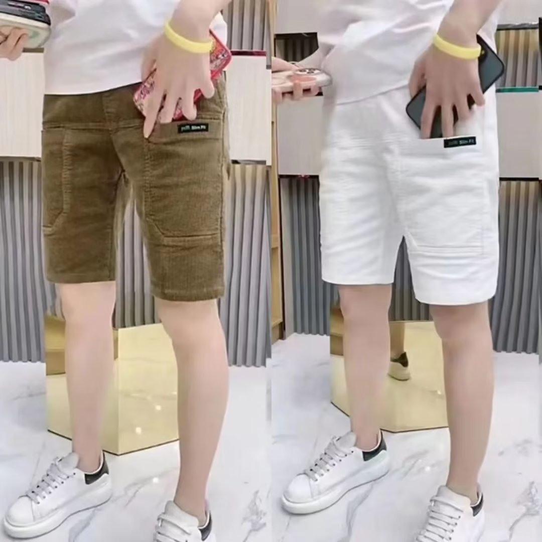 Slim Fit Summer Thin Corduroy  - Shorts Chino Slim 评论和价格