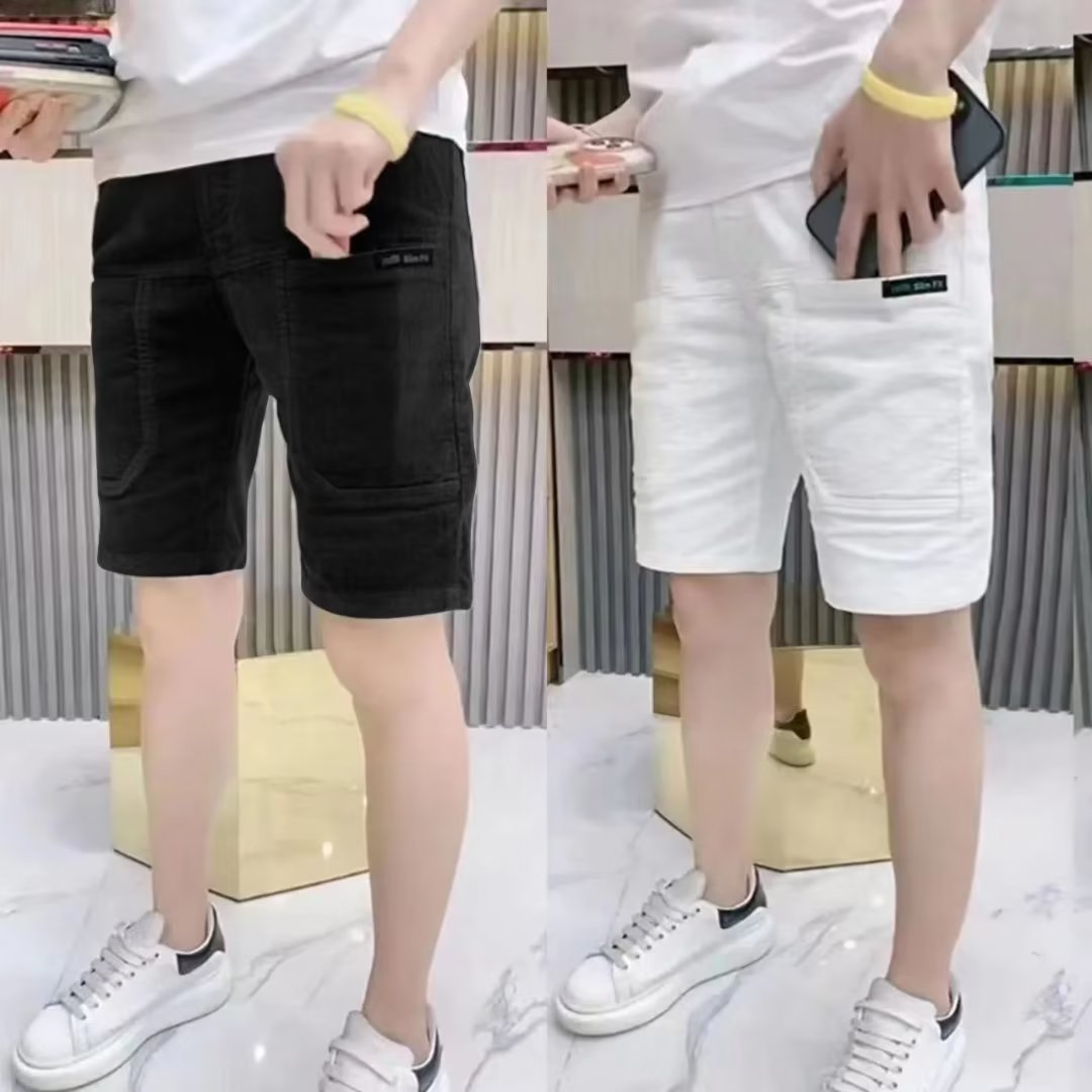 Slim Fit Summer Thin Corduroy  - Shorts Chino Slim 评论和价格