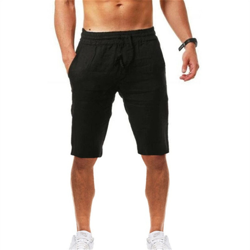 2026 Summer Men's Shorts Cotto - Short Linen Drawstring 评论和价格