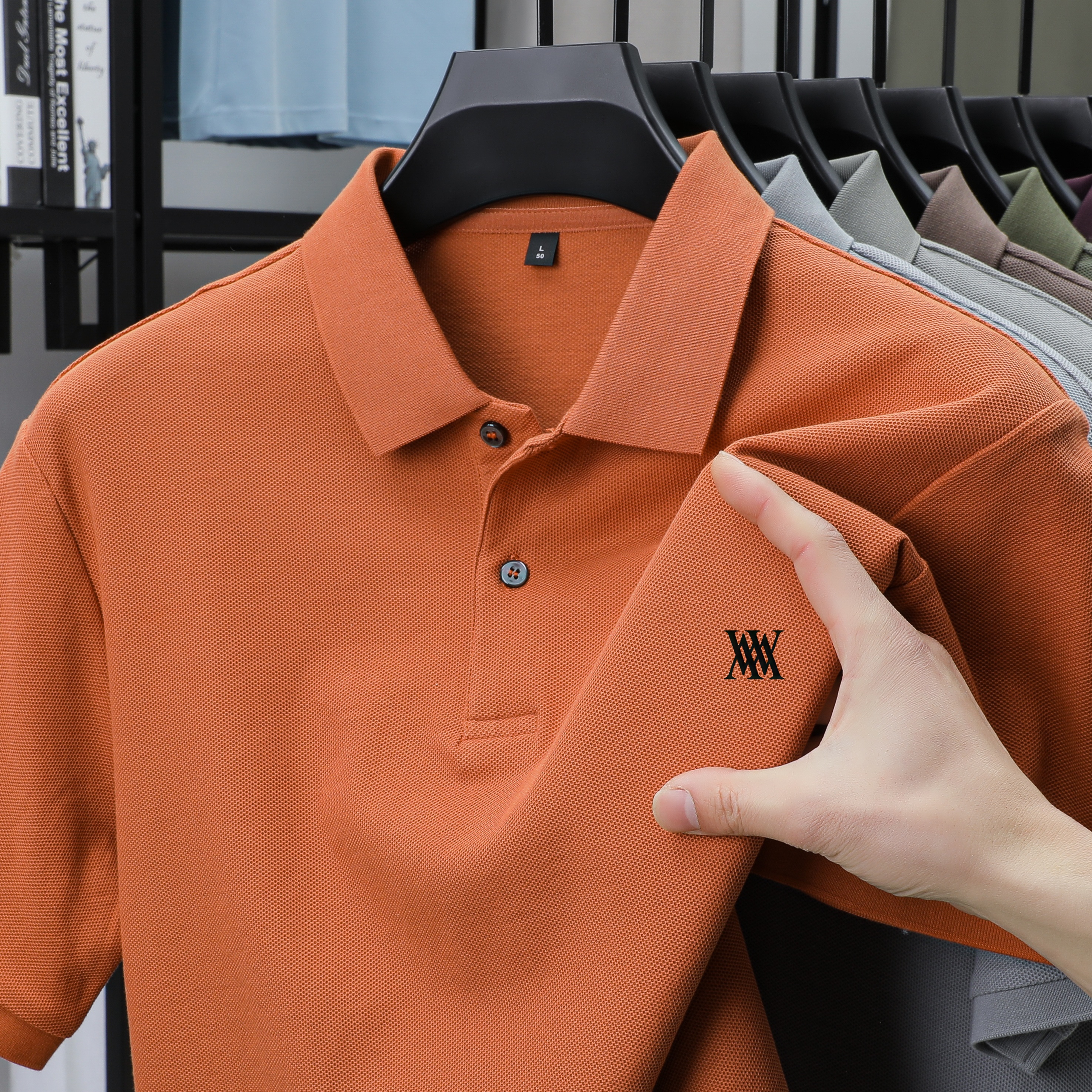 Men Classic Solid Crew Neck Po - Polo Shirt Pique 评论和价格