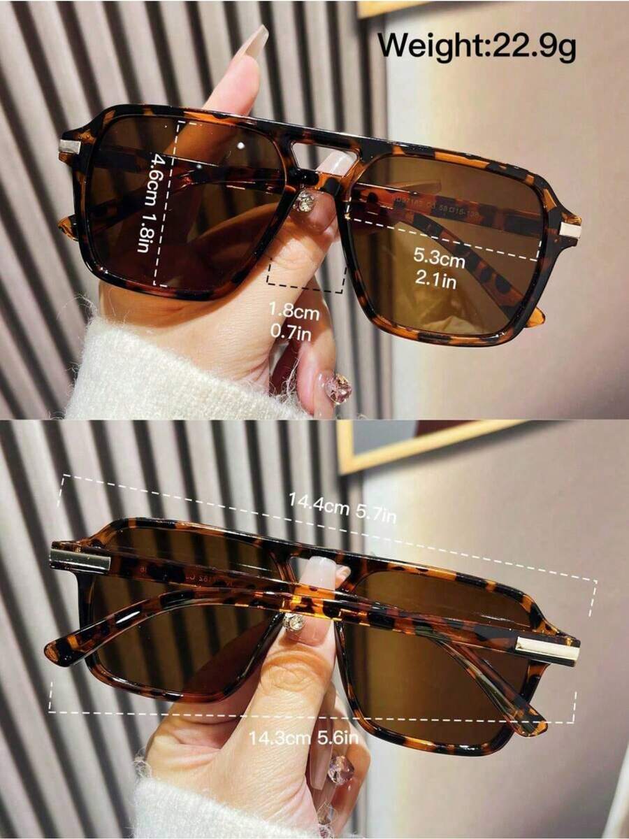 Fashion Double Bridge Aviator  - Sunglasses Aviator Polarized 评论和价格