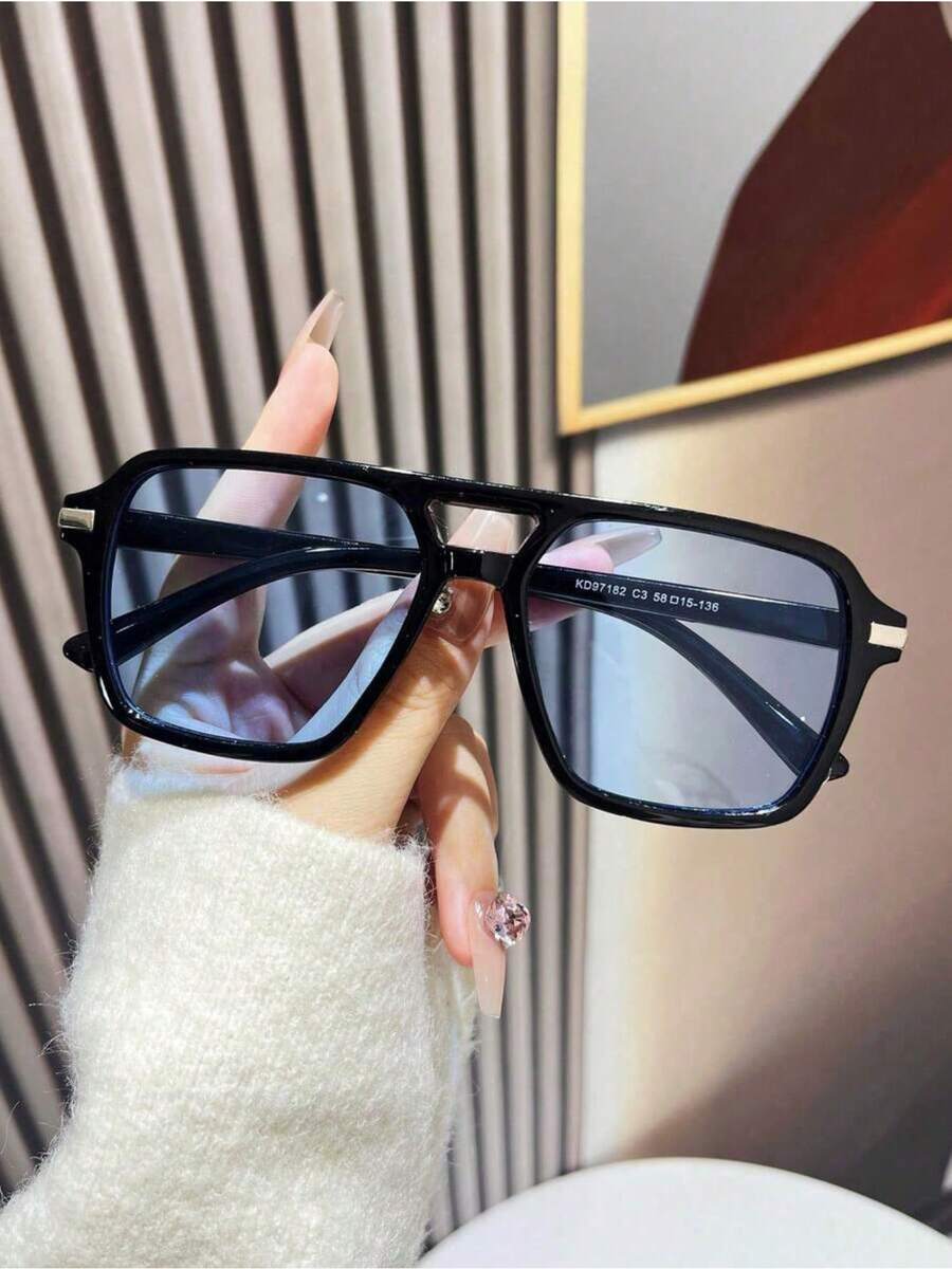Fashion Double Bridge Aviator  - Sunglasses Aviator Polarized 评论和价格