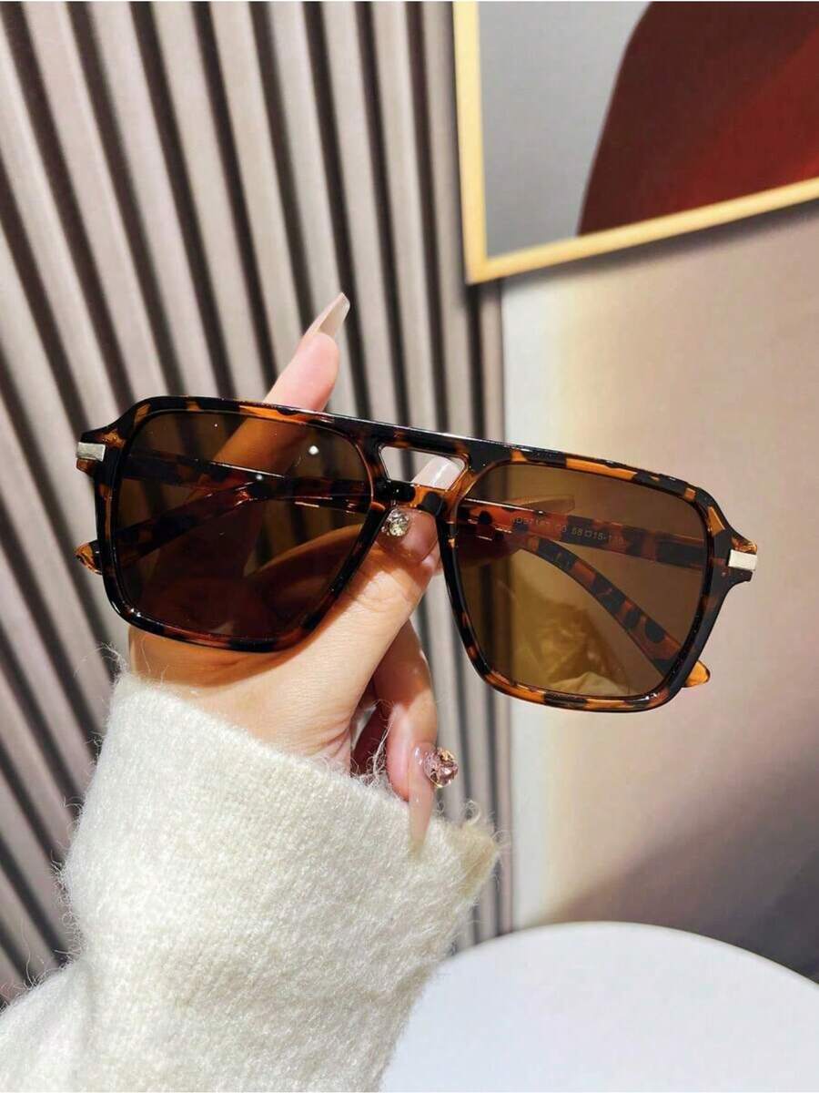 Fashion Double Bridge Aviator  - Sunglasses Aviator Polarized 评论和价格
