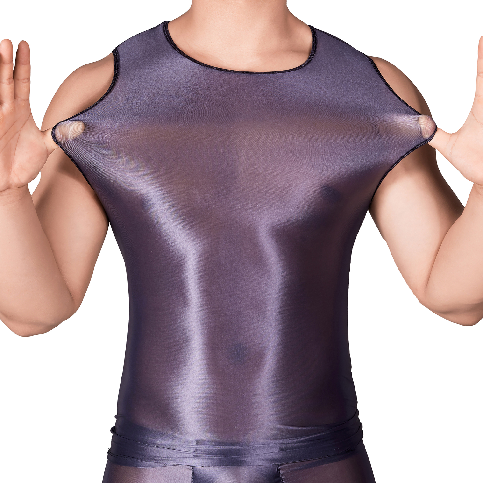Solid Color Men's Slim Smooth  - Tank Top Muscle 评论和价格