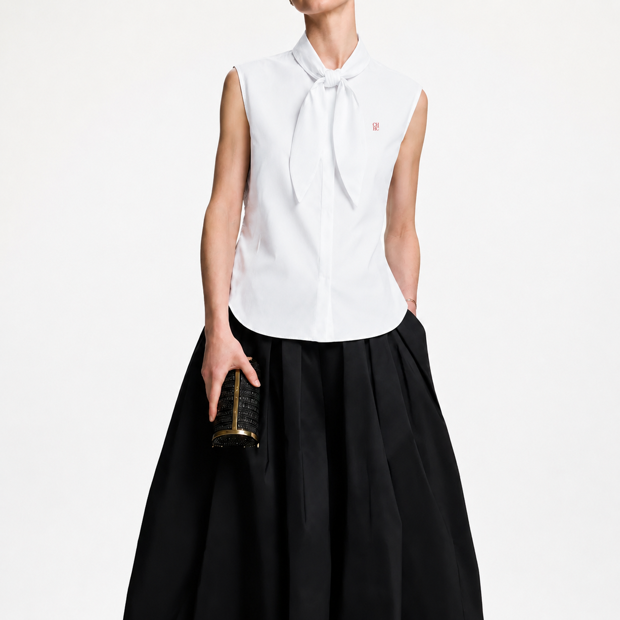 CH Embroidered Sleeveless Shir - Shirt Camp Collar 评论和价格